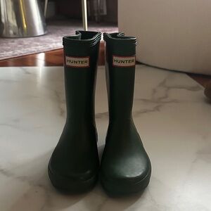 Hunter Kids Dark Green Rain Boots